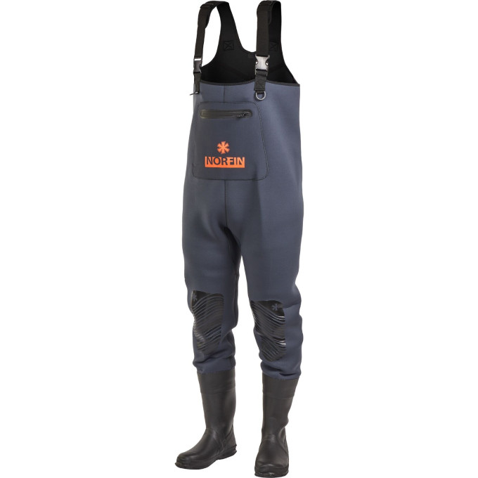 Полукомбинезон забродный NORFIN SHADOW NEOPRENE BOOTFOOT р.44-L с сапогами