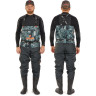 Полукомбинезон забродный NORFIN PILOT CAMO BOOTFOOT р.41-S с сапогами резина